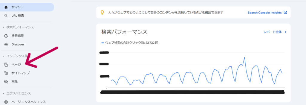 サーチコンソールのトップ画像